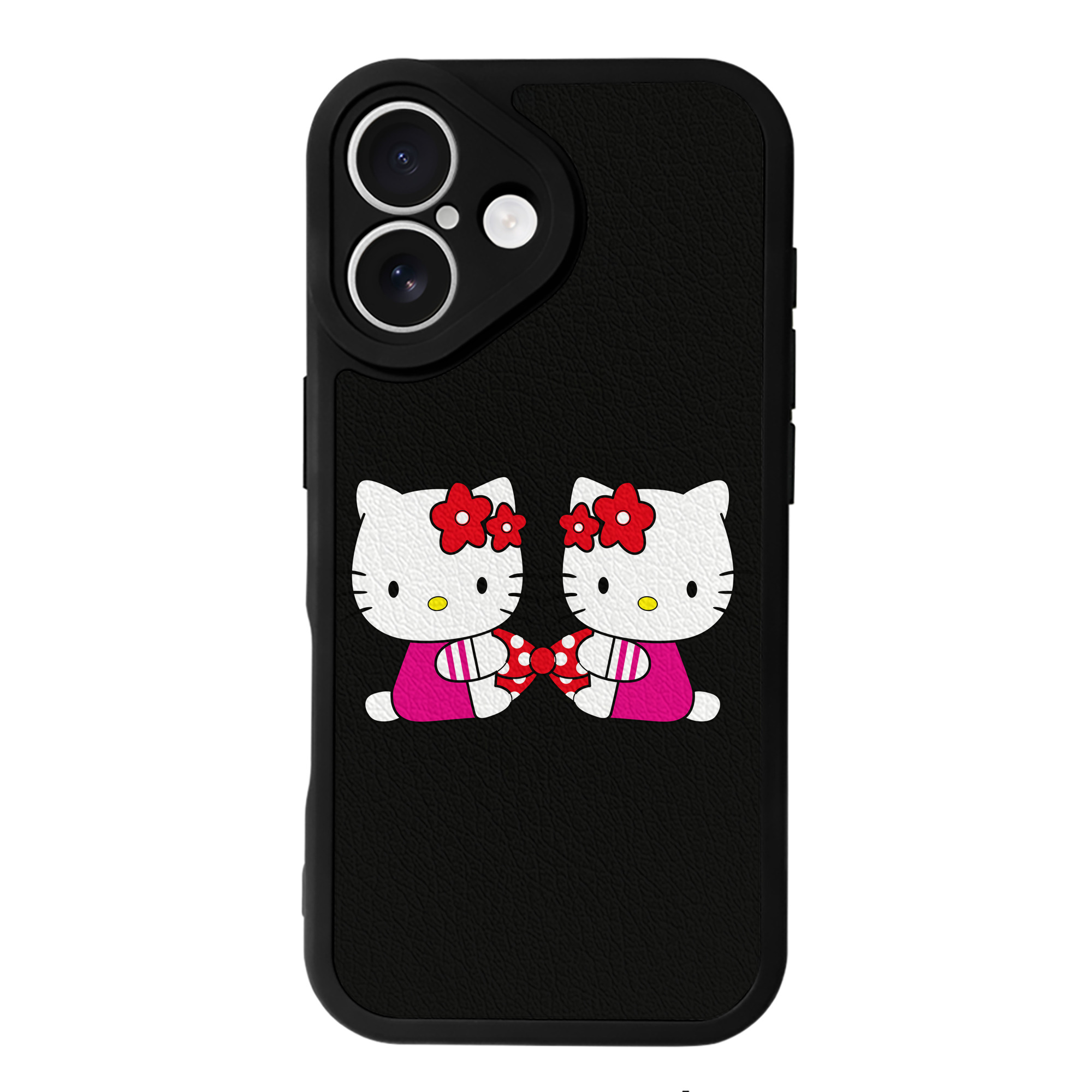 （画像用） Hello Kitty ハローキティ 【iPhone 16シリーズ対応】シリコンスマホケース（レザー調） 材質：シリコン